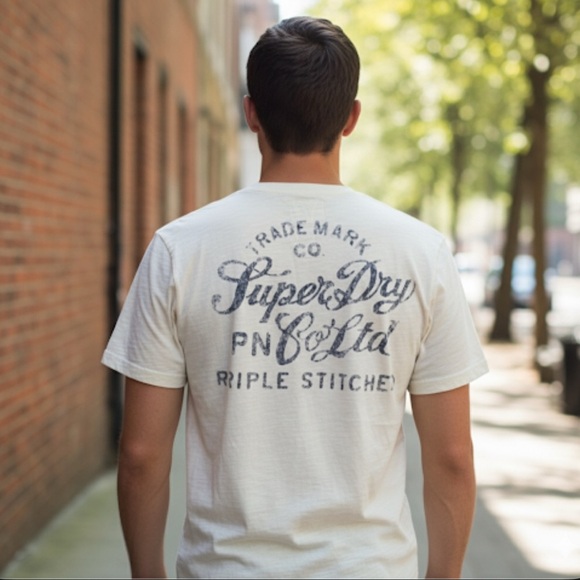 Superdry Embroidered T Shirt SZ Medium - Picture 1 of 10
